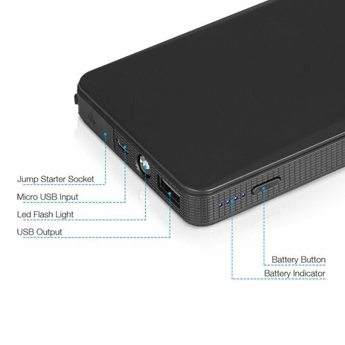 Booster de Batterie Portable 20 000 mAh – Démarreur de Secours Rechargeable pour Voiture